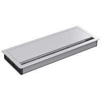 Axessline Single Lid - Desk cover, L290 mm, aluminum/silver